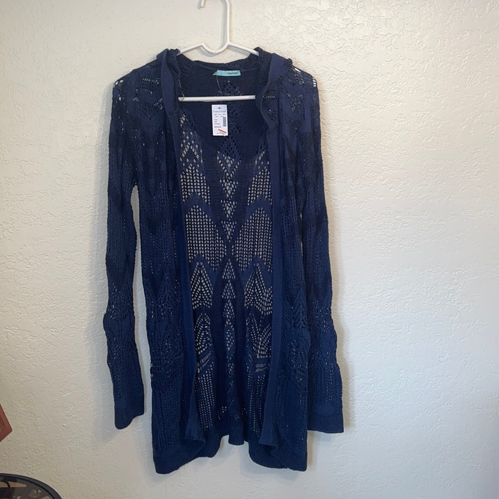 Navy Blue Maurice’s Hooded Cardigan